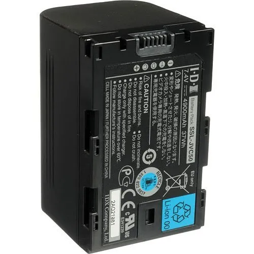 JVC SSL-JVC50 7.4V/ 4.9Ah Lithium-Ion Battery for GY-HM250/620/660/LS300 and DT-X9 Monitors