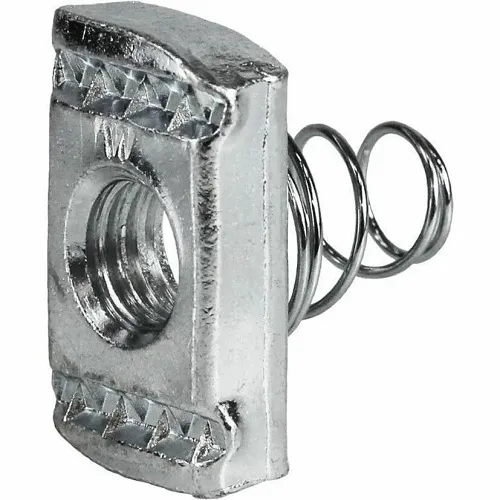 Dottie SSN38S Nut, 3/8"-16-Channel Nut with Short Spring