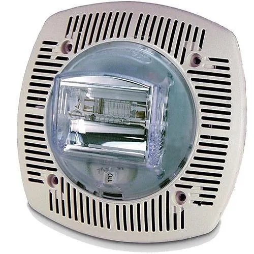 Gentex SSPK24WLPPW Low Profile Wall Mount Speaker Strobe, Wall Mount, 24 VDC, 15/75 cd, No Lettering, White