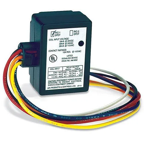 SAE SSU-RIC-1 RIC-1 RIC-Series Multi-Voltage Relay Module, up to 10A, 24VAC/24VDC/115VAC, SPDT, Spud-Mount Case