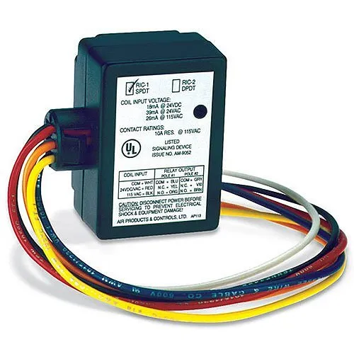 SAE SSU-RIC-2 RIC-Series Multi-Voltage Relay Module, up to 10A, 24VDC/24VAC/115VAC, DPDT