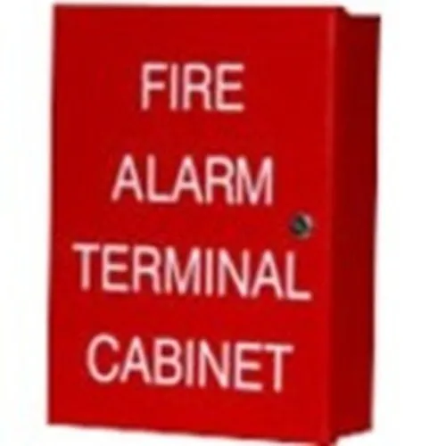 SAE SSU00637 IF-Series Terminal Cabinet, 6-/12"W 8-5/8"H 2-1/2"D, Keyed Lock, Red