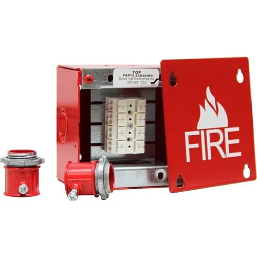 SAE SSU00664 FB4 4" Square Fire Alarm Box, Red