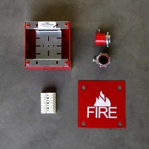 SAE SSU00664 4" FB4 Square Fire Alarm Box, Red