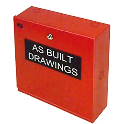 SAE SSU00674 DBXAA DBX-Series Cabinet with "As Built Drawings" Label, Red