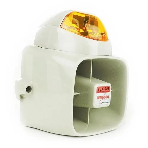 Potter SSX-52SA SSX-52 Series 120dB Durable Siren Strobe, Amber Lens Color (4150025)