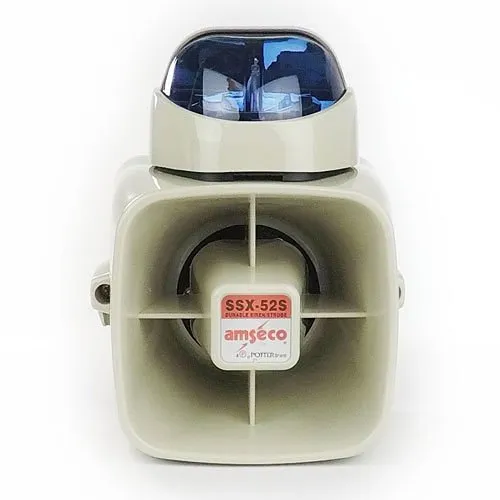 Potter SSX-52SB SSX-52 Series 120dB Durable Siren Strobe, Blue Lens Color (4150026)