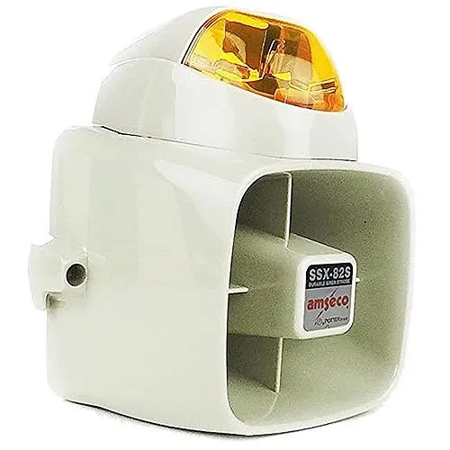 Potter SSX-82SA SSX-82 Series 127dB Durable Siren Strobe, Amber Lens Color (4150033)