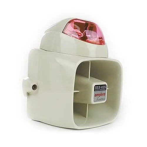 Potter SSX-82SR SSX-82 Series 127dB Durable Siren Strobe, Red Lens Color (4150036)