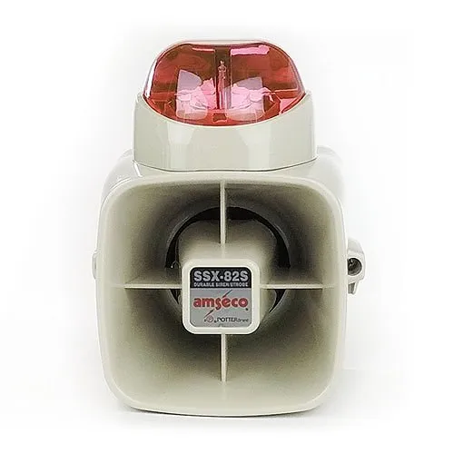 Potter SSX-82SR SSX-82 Series 127dB Durable Siren Strobe, Red Lens Color (4150036)