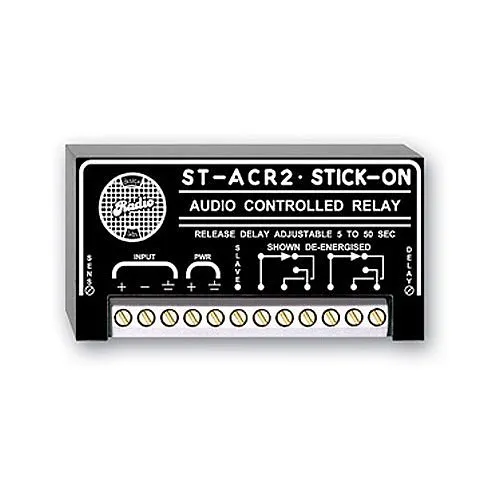 RDL ST-ACR2 Line-Level Audio Controlled Relay, to 50 Seconds Delay