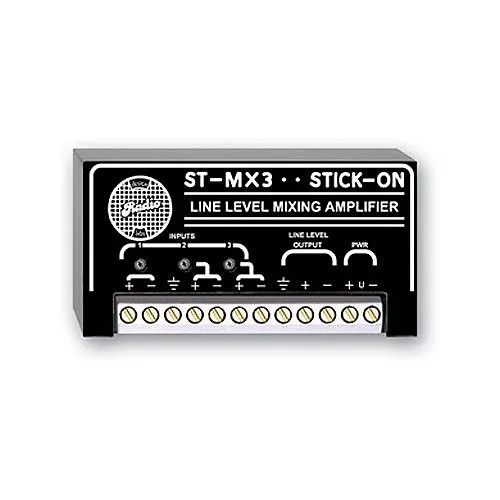 RDL ST-MX3 3-Channel Audio Mixer, Line Input and Output