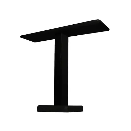 Induction Dynamics ST1-BG Single Post Speaker Stand for 2-Way and 3-Way Freestanding Main and Center Channel Speakers, Black Gloss