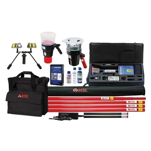 SDi ST1 SOLO and Trutest Kit with (1) Solo 823 Enhanced Technician Kit, (1) Trutest 801, (12) Smoke 400 Aerosol, (12) Solo A10 Smoke Detector Tester, (12) BlowOut Detector Duster, (1) Cell Checker