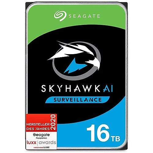 Seagate ST16000VEZ02 SkyHawk AI Solid State Drive 3.5 Hard Drive, SATA 6Gb/s, 16TB