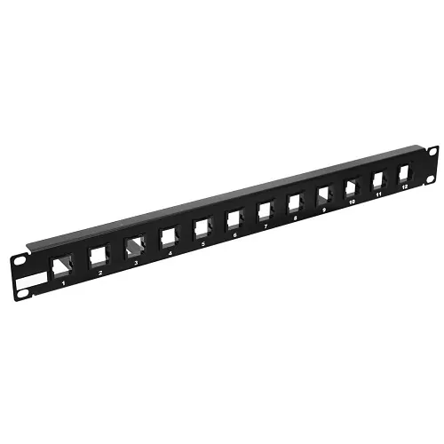 Primex 135-0200 Blank Patch Panel, SST 1Ru 12-Port Patch Panel
