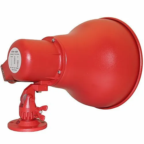 Eaton Wheelock STH-15SR Supervised Horn Loudspeaker, Adjustable Mounting, 15W, 25/70V, Red
