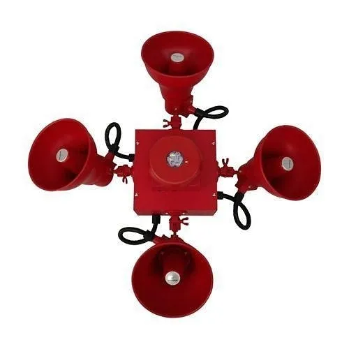 Eaton STH-2R-ELSTC-N Wheelock STH Cluster Speaker Strobes, 2 Red Speakers Eluxa Ceiling Strobe Red