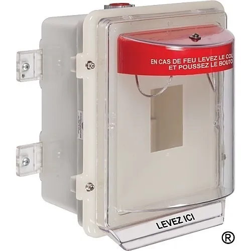 STI 1200A-FR Stopper II Fire Environmental Enclosure with 4" Deep Enclosed Back Box, French Label
