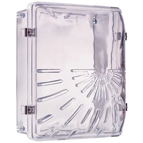 STI 1210D Horn/Strobe Damage Stopper and Enclosed Back Box with Conduit Knockout, Clear