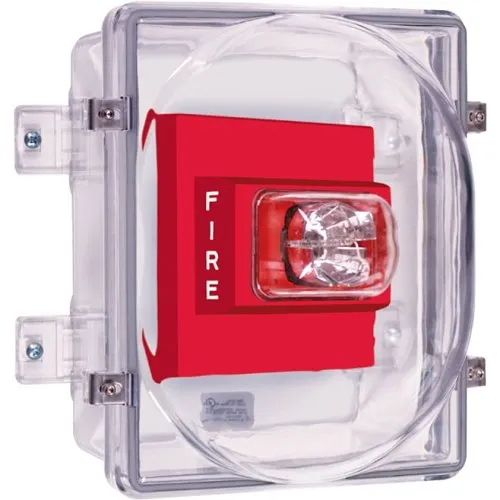 STI-1221A4X, Strobe Damage Stopper and Enclosed Back Box, 4" Deep Type 4X, includes a silicone gasket