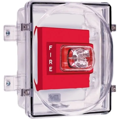 STI 1221B Stopper Dome and Strobe Damage Stopper and Enclosed Back Box with Double-Gang Outlet Box