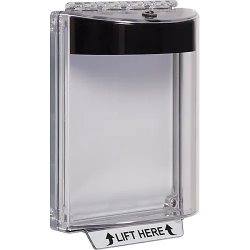 STI-13010NK Universal Stopper without Horn, Flush Mount, No Label Included, Black