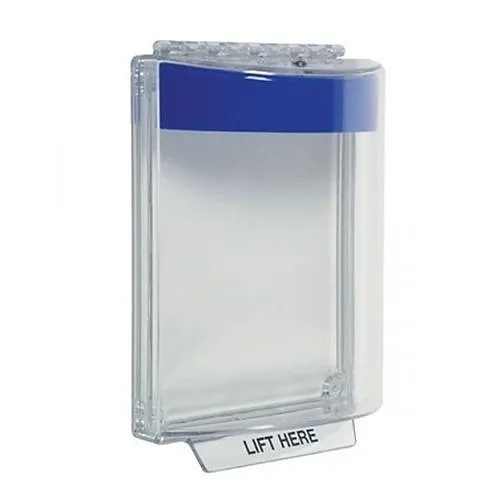 STI-13020NB-FR Universal Stopper with Horn, Flush Mount, No Label, Blue