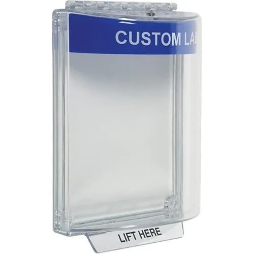 STI 13020NB Universal Stopper Dome Cover Flush-Mount, Label Hood with Horn, No Label, Blue