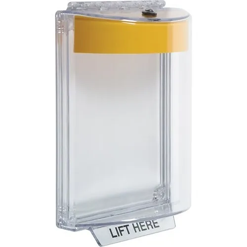 STI 13020NY Universal Stopper Dome Cover Flush-Mount, Label Hood with Horn, No Label, Yellow