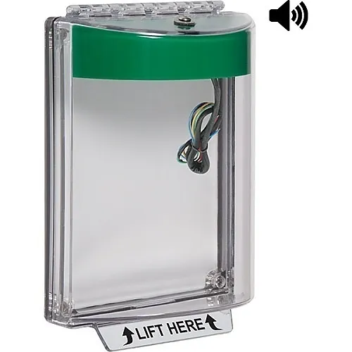 STI 13030NG Universal Stopper with Horn and Relay Flush Mount, No Label Included, Green