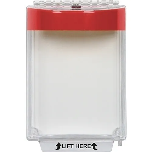 STI 13030NR Universal Stopper Flush Mount Housing with Horn and Relay, No Label, Red