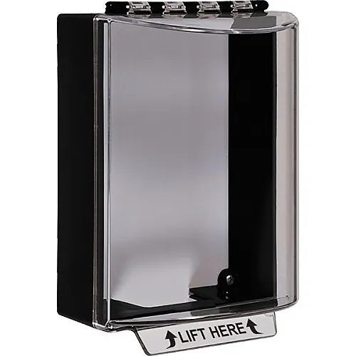 STI 13200NK Universal Stopper without Horn Housing Surface Mount, No Label Included, Black