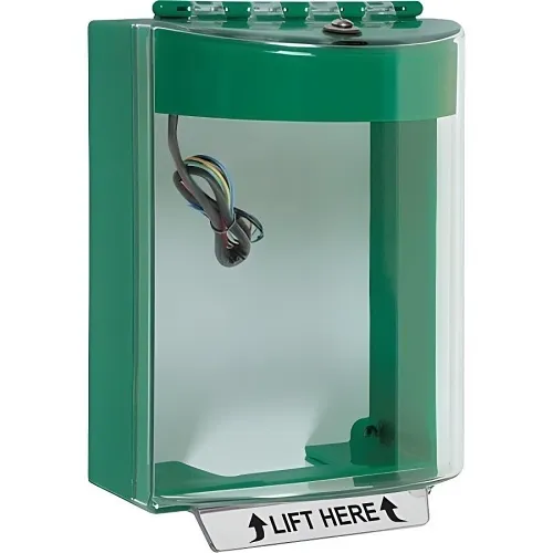 STI-13230NG Universal Stopper with Horn and Relay Surface Mount, No Label Included, Green