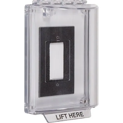 STI 13300NC Universal Stopper Dome Cover, Enclosed Flush Back Box, No Hood, No Lable, Clear