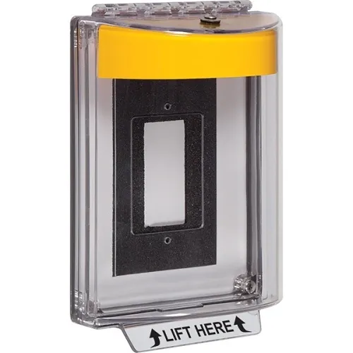 STI-13310NY Universal Stopper without Horn, Enclosed Flush Back Box, No Label Included, Yellow