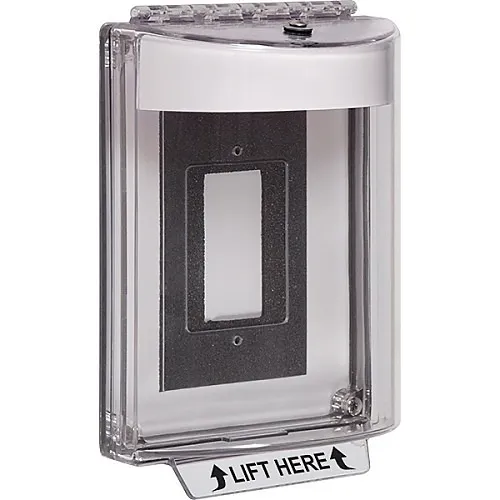 STI 13320NW Universal Stopper with Horn Enclosed Flush Back Box, No Label Included, White