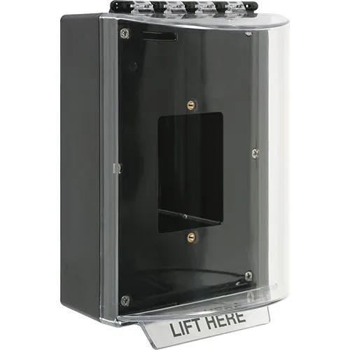 STI 13400NK Universal Stopper Dome Cover, Enclosed Back Box and Sealed Mounting Plate, No Hood, No Label, Black