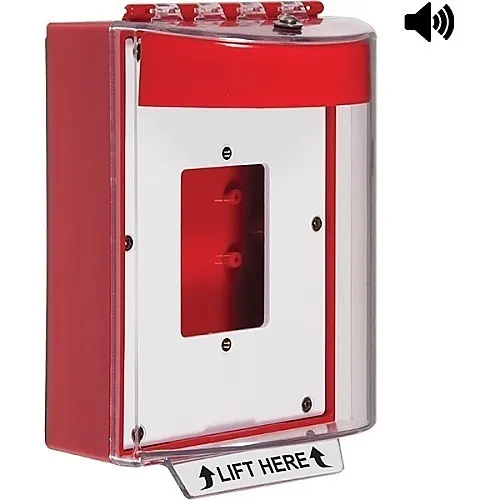 STI 13520NR Universal Stopper with Horn Enclosed Back Box Open Mounting Plate No Label Included