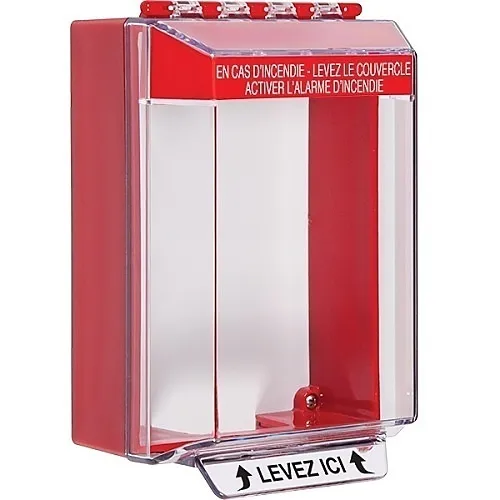STI 14220FR-FR Universal Stopper Surface Mount Housing with Horn, French Fire Label