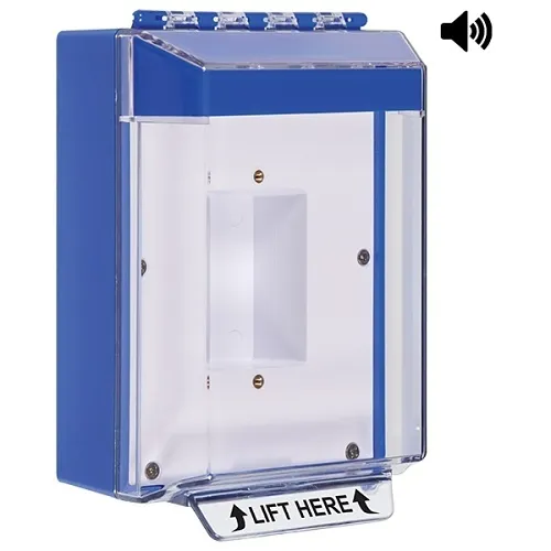 STI STI-14410NB Universal Stopper Low Profile Cover Enclosed Back Box, Sealed Mounting Plate and Hood, Blue
