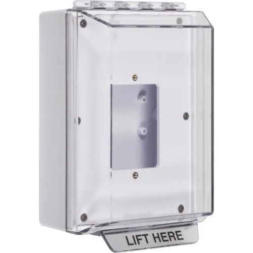 STI 14500NW Universal Stopper Low Profile Dome Cover, Enclosed Back Box and Open Mounting Plate, No Hodd, No Label, White