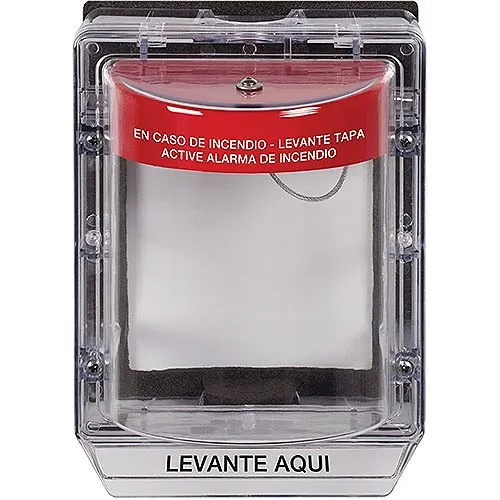STI 3150-ES Weather Stopper without Horn with Clear Spacer, Spanish Label, Red