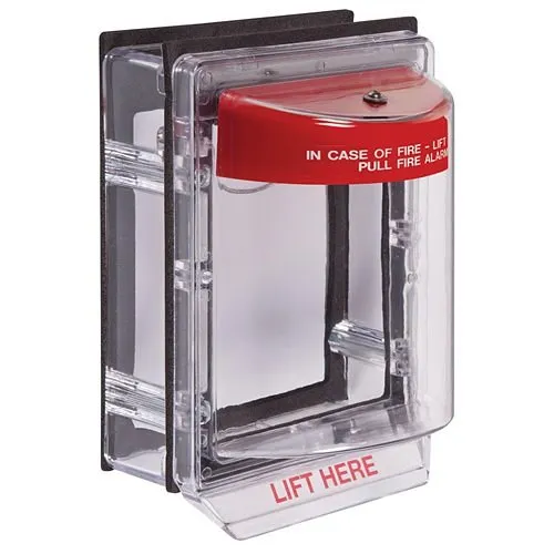 STI 3150 Weather Stopper without Horn with Clear Spacer, Fire Label, Red