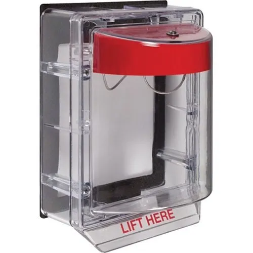 STI 3150NR Weather Stopper without Horn with Clear Spacer, NoLabel, Red