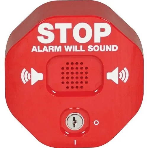 STI 6400 Exit Stopper Multifunction Door Alarm, Red