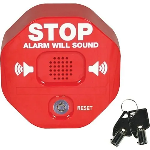 STI 6405 Exit Stopper Momentary Reset, Red