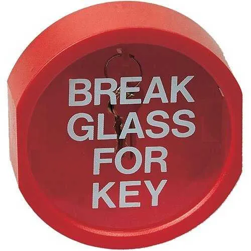 STI 6720 Break Glass Stopper, Keys under Plexiglass, Red