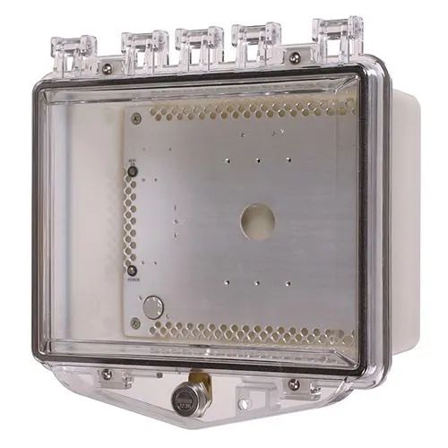 STI 7510A-HTR Heated Polycarbonate Enclosure with Key Lock and Deep Back Box, Clear
