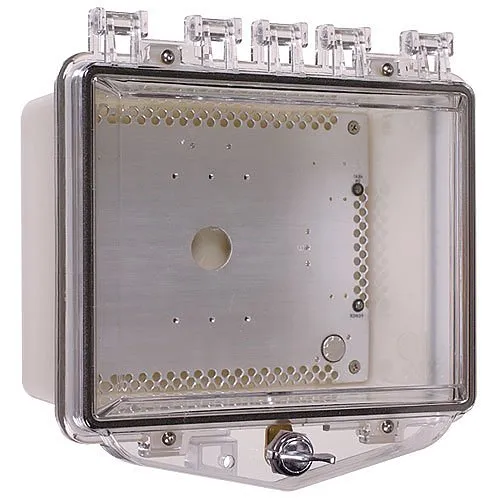 STI 7511A-HTR Heated Polycarbonate Enclosure, Thumb Lock, Clear